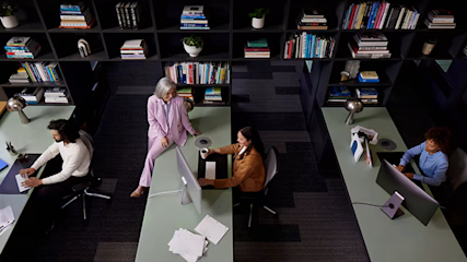 people in office