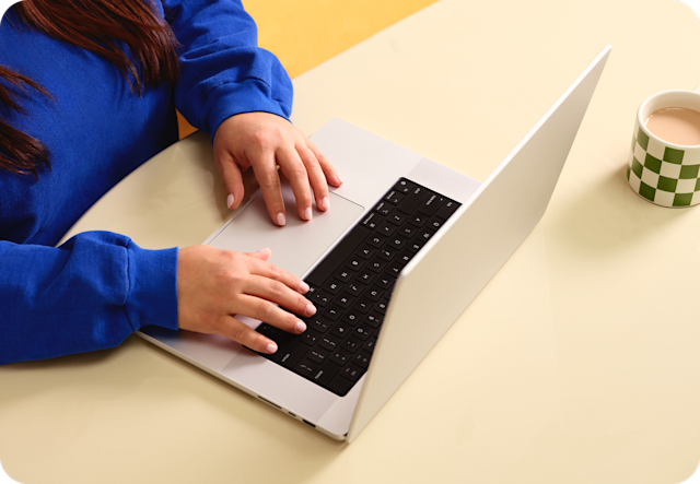 Person using laptop